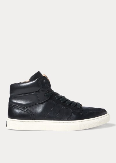 Men's Polo Ralph Lauren Jory Calfskin High-Top Sneakers | 104796GFU